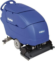 Clarke - 28" Cleaning Width, Battery Powered Floor Scrubber - 0.81 hp, 613 RPM, 23 Gal Tank Capacity - Americas Industrial Supply