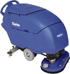 Clarke - 26" Cleaning Width, Battery Powered Floor Scrubber - 0.75 hp, 200 RPM, 23 Gal Tank Capacity - Americas Industrial Supply