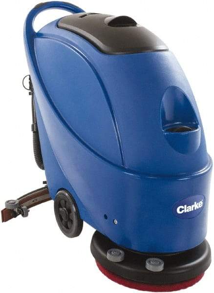 Clarke - 17" Cleaning Width, Electric Floor Scrubber - 1 hp, 150 RPM, 13.2 Gal Tank Capacity - Americas Industrial Supply