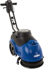 Clarke - 15" Cleaning Width, Battery Powered Floor Scrubber - 0.33 hp, 150 RPM, 3.5 Gal Tank Capacity - Americas Industrial Supply