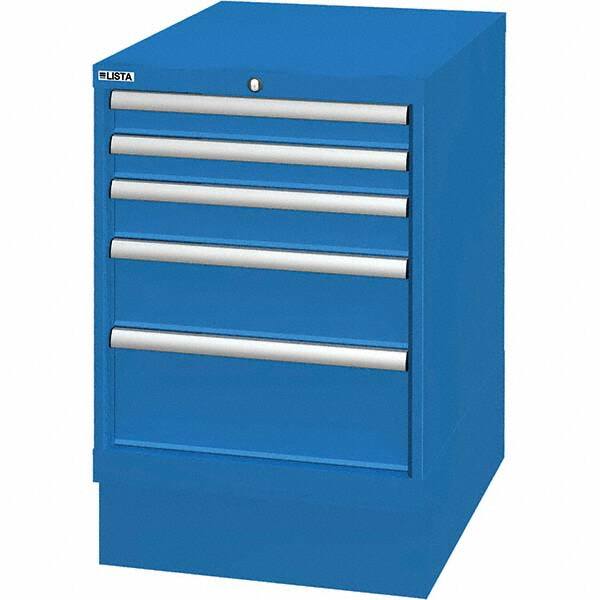 LISTA - 5 Drawer, 33 Compartment Bright Blue Steel Modular Storage Cabinet - Americas Industrial Supply