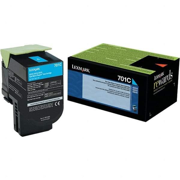 Lexmark - Cyan Toner Cartridge - Use with Lexmark CS310dn, CS310n, CS410n - Americas Industrial Supply