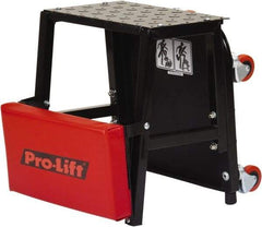 Omega Lift Equipment - 300 Lb Capacity, 4 Wheel Creeper Seat - Alloy Steel, 16.93" Long x 5.91" Overall Height x 14" Wide - Americas Industrial Supply