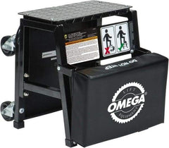 Omega Lift Equipment - 350 Lb Capacity, 4 Wheel Creeper Seat - Alloy Steel, 15-3/4" Long x 17.72" Overall Height x 7" Wide - Americas Industrial Supply