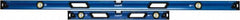 Empire Level - 32" & 78" Long 3 Vial Box Beam Level - Metal, Blue, 1 Level & 2 Plumb Vials - Americas Industrial Supply