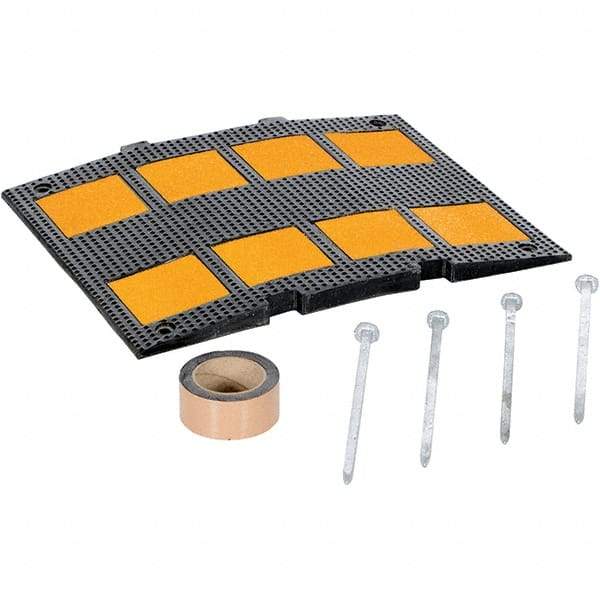 Vestil - 19-13/16" Long x 23" Wide x 1-3/8" High, Rubber Speed Hump - Black - Americas Industrial Supply