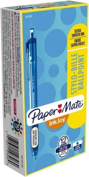 Paper Mate - 1mm Ball Point Retractable Ball Point Pen - Blue - Americas Industrial Supply