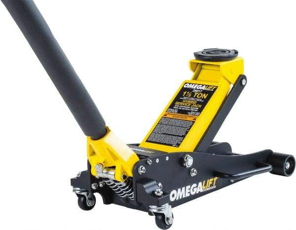 Omega Lift Equipment - 1.5 Ton Capacity Service Floor Jack - 3-1/2 to 14" High - Americas Industrial Supply