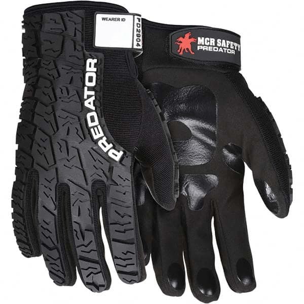 MCR Safety - Size 2XL Synthetic Suede Work Gloves - For General Purpose, Uncoated, Adjustable Closure Cuff, Full Fingered, Black, Paired - Americas Industrial Supply