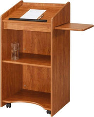 Oklahoma Sound - Wood Full Floor Lectern - 20" Deep x 25" Wide x 46" High - Americas Industrial Supply