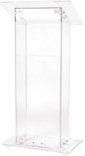 Oklahoma Sound - Acrylic Full Floor Lectern - 15" Deep x 24" Wide x 46" High - Americas Industrial Supply