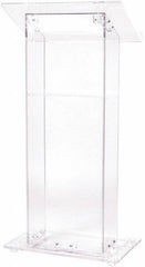 Oklahoma Sound - Acrylic Full Floor Lectern - 15" Deep x 24" Wide x 46" High - Americas Industrial Supply