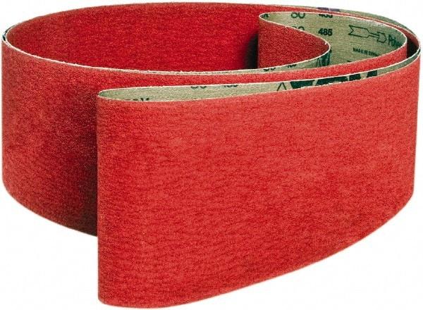 VSM - 4" Wide x 36" OAL, 60 Grit, Ceramic Abrasive Belt - Ceramic, Medium, Coated, X Weighted Cloth Backing, Wet/Dry - Americas Industrial Supply