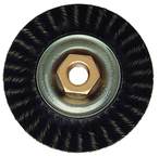 4 x 3/16 x 5/8-11" Arbor - Twisted Steel Wire Encapsulated Bead Twist Wheel - Americas Industrial Supply