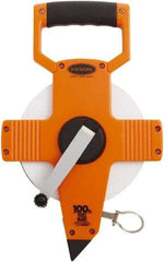 Keson - 100' x 3/8" Tape Measure - 1/10 & 1/100" Graduation - Americas Industrial Supply