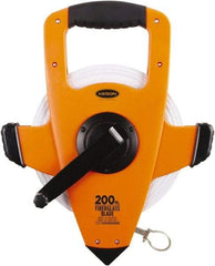 Keson - 200' x 1/2" Tape Measure - 1/8, 1/10 & 1/100" Graduation - Americas Industrial Supply