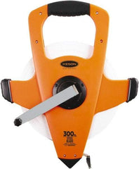 Keson - 300' x 3/8" Tape Measure - 1/10 & 1/100" Graduation - Americas Industrial Supply
