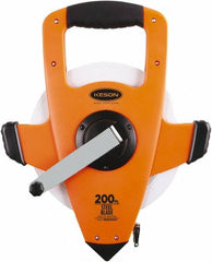 Keson - 200' x 3/8" Tape Measure - 1/10 & 1/100" Graduation - Americas Industrial Supply