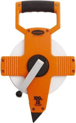 Keson - 100' x 3/8" Tape Measure - 1/10 & 1/100" Graduation - Americas Industrial Supply