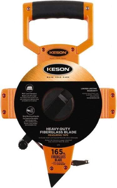 Keson - 165' x 1/2" Tape Measure - 1/8" Graduation - Americas Industrial Supply