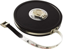Keson - 100' x 1/2" Tape Measure - 1/10 & 1/100" Graduation - Americas Industrial Supply