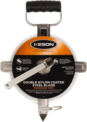 Keson - 200' x 3/8" Tape Measure - 1/10 & 1/100" Graduation - Americas Industrial Supply