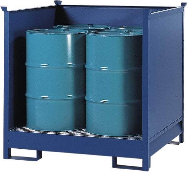Denios - Mobile Spill Containment Type: Transport Pallet w/Side Walls Number of Drums: 4 - Americas Industrial Supply