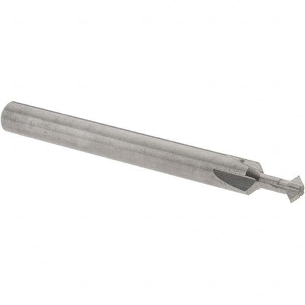 Accupro - 5/32° 5/32" Cut Diam, 0.078" Cut Width, 3/16" Shank, Solid Carbide Double-Angle Cutter - Americas Industrial Supply