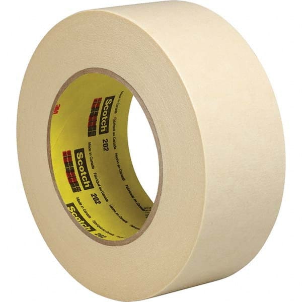 3M - 36mm Wide x 55 m x 6.3 mil Tan Crepe Paper Masking Tape - Americas Industrial Supply