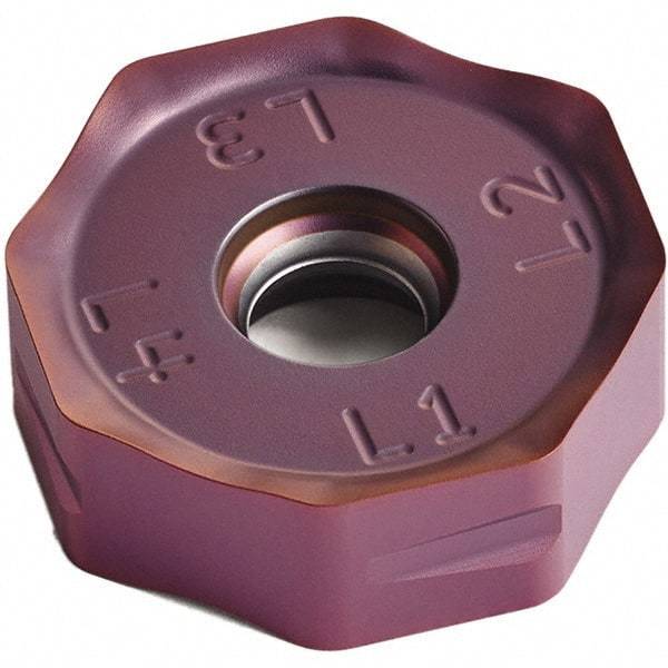 Seco - ONEU090520 M12 Grade MK2050 Carbide Milling Insert - TiSiN/TiAlN Finish, 5.8mm Thick, 12.41mm Inscribed Circle, 2mm Corner Radius - Americas Industrial Supply