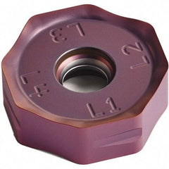 Seco - ONEU090520 M12 Grade MK2050 Carbide Milling Insert - TiSiN/TiAlN Finish, 5.8mm Thick, 12.41mm Inscribed Circle, 2mm Corner Radius - Americas Industrial Supply