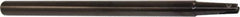 Millstar - 12mm Cut Diam, 165mm Max Depth of Cut, 16mm Shank Diam, 190mm OAL, Indexable Ball Nose End Mill - Straight Shank, TAF Toolholder, BDS, TO, HF Insert - Americas Industrial Supply