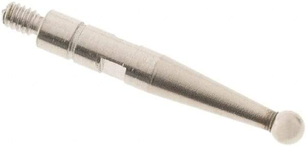 SPI - 2mm Ball Diam, Steel, Ball Test Indicator Contact Point - 0.606" Contact Point Length, Use with Mitutoyo Test Indicators - Americas Industrial Supply
