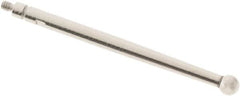 SPI - 3mm Ball Diam, Steel, Ball Test Indicator Contact Point - 1.336" Contact Point Length, Use with Mitutoyo Test Indicators - Americas Industrial Supply