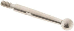 SPI - 3mm Ball Diam, Steel, Ball Test Indicator Contact Point - 0.52" Contact Point Length, Use with Teclock Test Indicators - Americas Industrial Supply