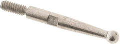 SPI - 2mm Ball Diam, Steel, Ball Test Indicator Contact Point - 0.52" Contact Point Length, Use with Teclock Test Indicators - Americas Industrial Supply