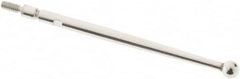 SPI - 3mm Ball Diam, Steel, Ball Test Indicator Contact Point - 1.47" Contact Point Length, Use with Teclock Test Indicators - Americas Industrial Supply
