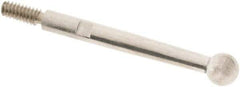 SPI - 3mm Ball Diam, Steel, Ball Test Indicator Contact Point - 0.671" Contact Point Length, Use with Teclock Test Indicators - Americas Industrial Supply