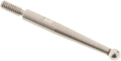 SPI - 2mm Ball Diam, Steel, Ball Test Indicator Contact Point - 0.671" Contact Point Length, Use with Teclock Test Indicators - Americas Industrial Supply