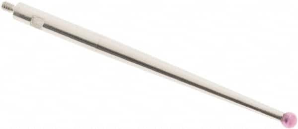 SPI - 2mm Ball Diam, Ruby, Ball Test Indicator Contact Point - 1.437" Contact Point Length, Use with Tesa Test Indicators - Americas Industrial Supply