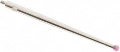 SPI - 2mm Ball Diam, Ruby, Ball Test Indicator Contact Point - 1.437" Contact Point Length, Use with Tesa Test Indicators - Americas Industrial Supply
