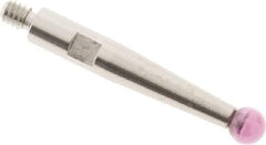 SPI - 2mm Ball Diam, Ruby, Ball Test Indicator Contact Point - 0.497" Contact Point Length, Use with Tesa Test Indicators - Americas Industrial Supply