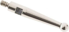 SPI - 2mm Ball Diam, Steel, Ball Test Indicator Contact Point - 0.497" Contact Point Length, Use with Tesa Test Indicators - Americas Industrial Supply