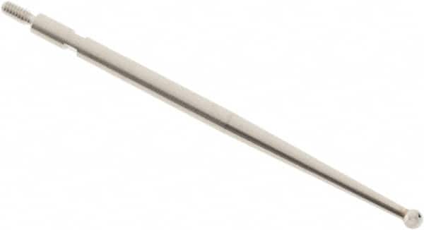 SPI - 2mm Ball Diam, Carbide, Ball Test Indicator Contact Point - 1-3/4" Contact Point Length, Use with Interapid Test Indicators - Americas Industrial Supply