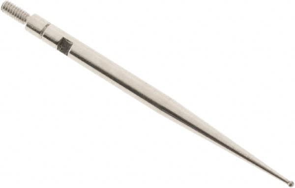 SPI - 0.8mm Ball Diam, Carbide, Ball Test Indicator Contact Point - 1.45" Contact Point Length, Use with Interapid Test Indicators - Americas Industrial Supply