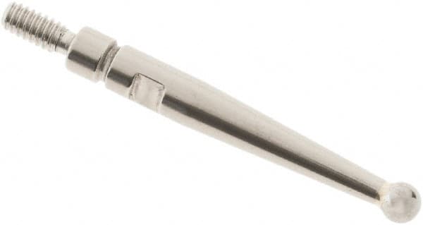 SPI - 2mm Ball Diam, Carbide, Ball Test Indicator Contact Point - 0.688" Contact Point Length, Use with Interapid Test Indicators - Americas Industrial Supply
