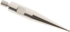 SPI - 0.4mm Ball Diam, Carbide, Ball Test Indicator Contact Point - 0.497" Contact Point Length, Use with Tesa Test Indicators - Americas Industrial Supply