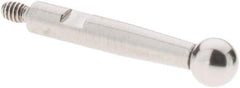 SPI - 3mm Ball Diam, Steel, Ball Test Indicator Contact Point - 1.437" Contact Point Length, Use with Brown & Sharpe Test Indicators - Americas Industrial Supply