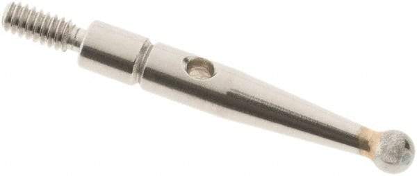 SPI - 2mm Ball Diam, Carbide, Ball Test Indicator Contact Point - 0.572" Contact Point Length, Use with Compac Test Indicators - Americas Industrial Supply