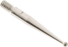 SPI - 1mm Ball Diam, Carbide, Ball Test Indicator Contact Point - 13/16" Contact Point Length, Use with Starrett Test Indicators - Americas Industrial Supply